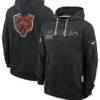 Chicago Bears Black 2025 Crucial Catch Sideline Standard Issue Dri-FIT Hoodie