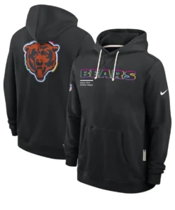 Chicago Bears Black 2025 Crucial Catch Sideline Standard Issue Dri-FIT Hoodie