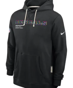 Cincinnati Bengals Black 2025 Crucial Catch Sideline Hoodie