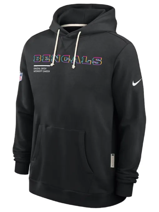 Cincinnati Bengals Black 2025 Crucial Catch Sideline Hoodie