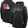 Cleveland Browns Black 2025 Crucial Catch Sideline Standard Issue Dri-FIT Hoodie