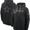Dallas Cowboys Black 2025 Crucial Catch Sideline Standard Issue Dri-FIT Hoodie