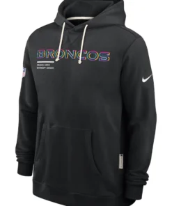 Denver Broncos Black 2025 Crucial Catch Sideline Hoodie