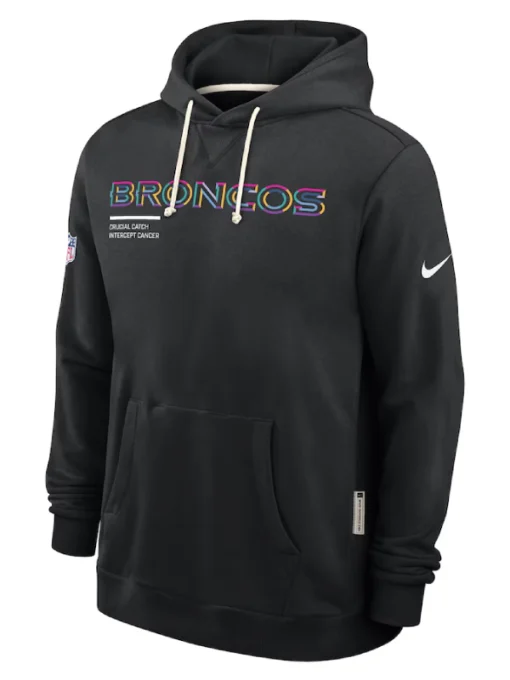 Denver Broncos Black 2025 Crucial Catch Sideline Hoodie