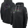 Detroit Lions Black 2025 Crucial Catch Sideline Standard Issue Dri-FIT Hoodie