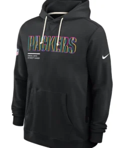 Green Bay Packers Black 2025 Crucial Catch Sideline Hoodie