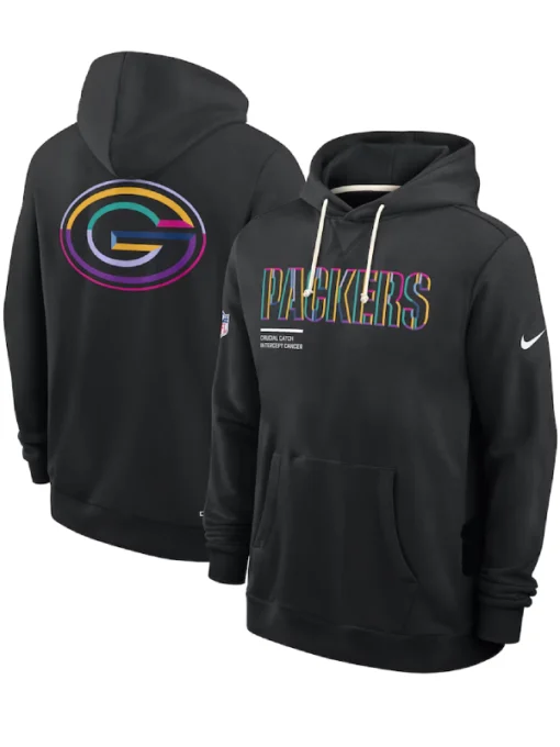 Green Bay Packers Black 2025 Crucial Catch Sideline Standard Issue Dri-FIT Hoodie