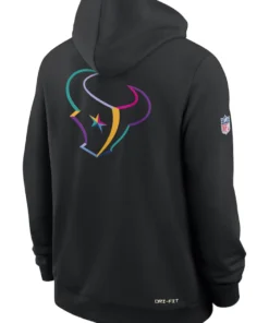 Houston Texans Black 2025 Crucial Catch Sideline Dri-FIT Hoodie