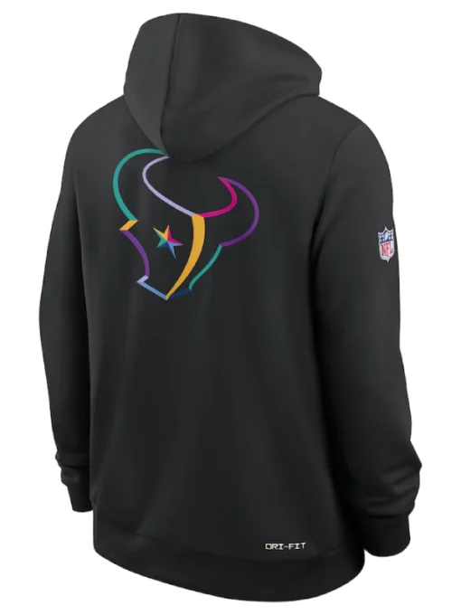 Houston Texans Black 2025 Crucial Catch Sideline Dri-FIT Hoodie