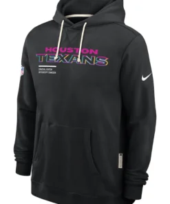 Houston Texans Black 2025 Crucial Catch Sideline Hoodie