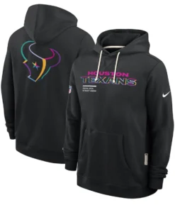 Houston Texans Black 2025 Crucial Catch Sideline Standard Issue Dri-FIT Hoodie