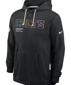 Indianapolis Colts Black 2025 Crucial Catch Sideline Hoodie
