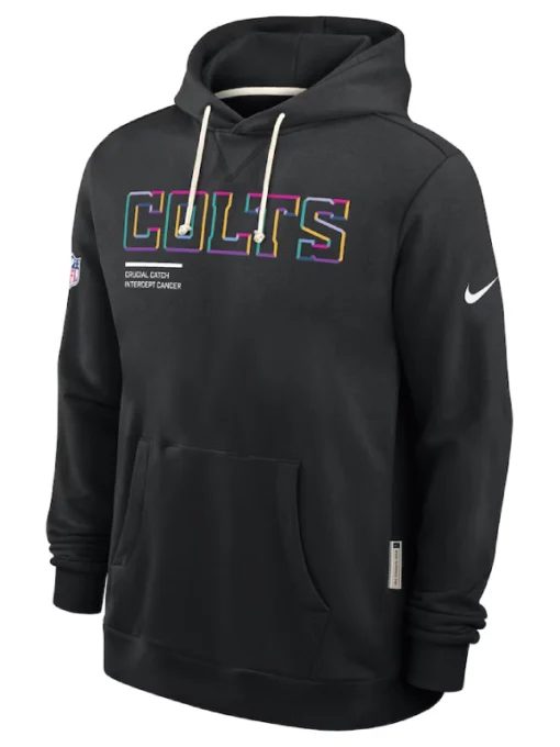 Indianapolis Colts Black 2025 Crucial Catch Sideline Hoodie