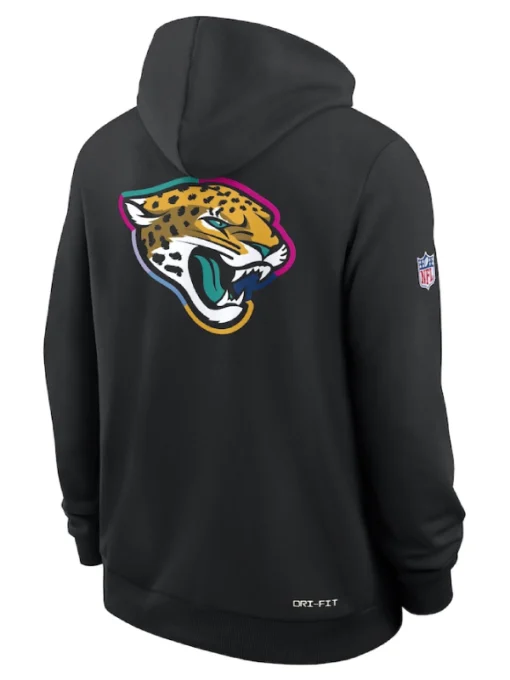 Jacksonville Jaguars Black 2025 Crucial Catch Sideline Dri-FIT Hoodie
