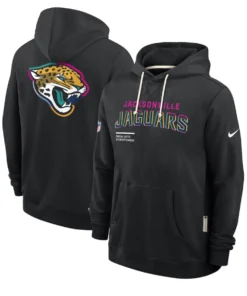 Jacksonville Jaguars Black 2025 Crucial Catch Sideline Standard Issue Dri-FIT Hoodie