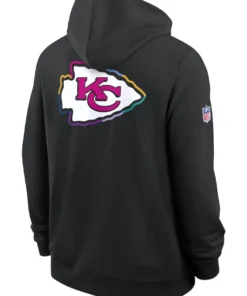 Kansas City Chiefs Black 2025 Crucial Catch Sideline Dri-FIT Hoodie