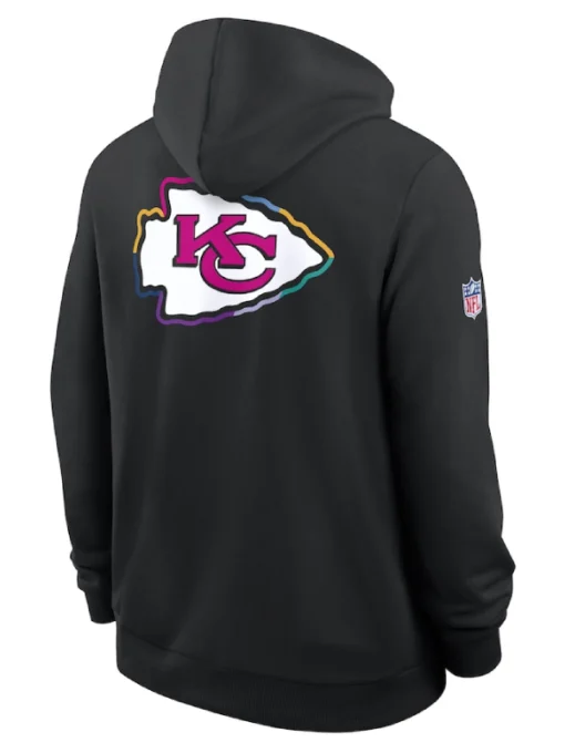 Kansas City Chiefs Black 2025 Crucial Catch Sideline Dri-FIT Hoodie