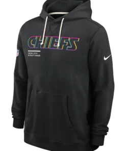 Kansas City Chiefs Black 2025 Crucial Catch Sideline Hoodie