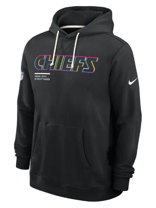 Kansas City Chiefs Black 2025 Crucial Catch Sideline Hoodie