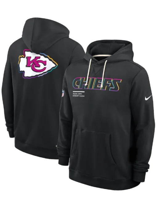 Kansas City Chiefs Black 2025 Crucial Catch Sideline Standard Issue Dri-FIT Hoodie