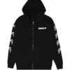Lana Del Rey Black Hoodie With Ribbon Sleeves