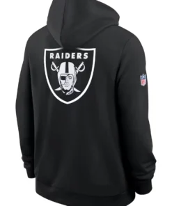 Las Vegas Raiders Black 2025 Crucial Catch Sideline Dri-FIT Hoodie