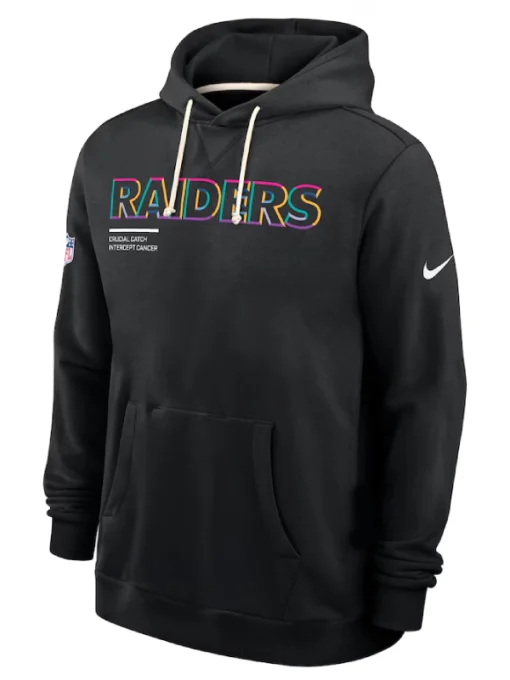 Las Vegas Raiders Black 2025 Crucial Catch Sideline Hoodie