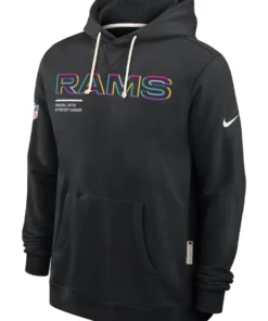 Los Angeles Rams Black 2025 Crucial Catch Sideline Hoodie