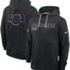 Los Angeles Rams Black 2025 Crucial Catch Sideline Standard Issue Dri-FIT Hoodie
