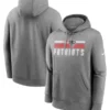 New England Patriots Heather Charcoal Club Hoodie