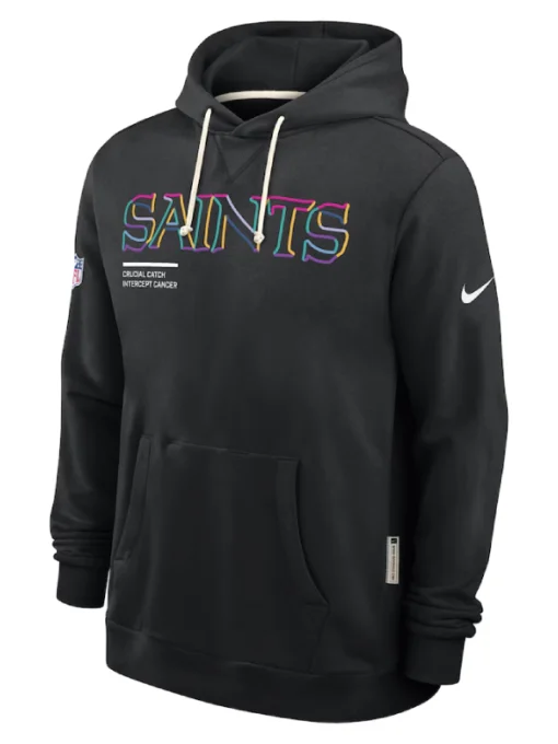 New Orleans Saints Black 2025 Crucial Catch Sideline Hoodie