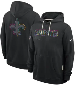 New Orleans Saints Black 2025 Crucial Catch Sideline Standard Issue Dri-FIT Hoodie