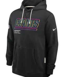 New York Giants Black 2025 Crucial Catch Sideline Hoodie