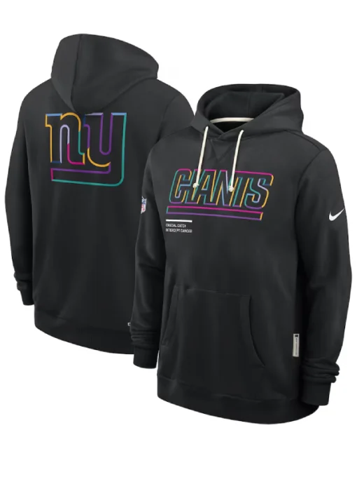 New York Giants Black 2025 Crucial Catch Sideline Standard Issue Dri-FIT Hoodie