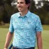 Penguin Golf Player Print Polo Shirt