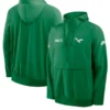 Philadelphia Eagles Green Sideline Half-Zip Hoodie Jacket
