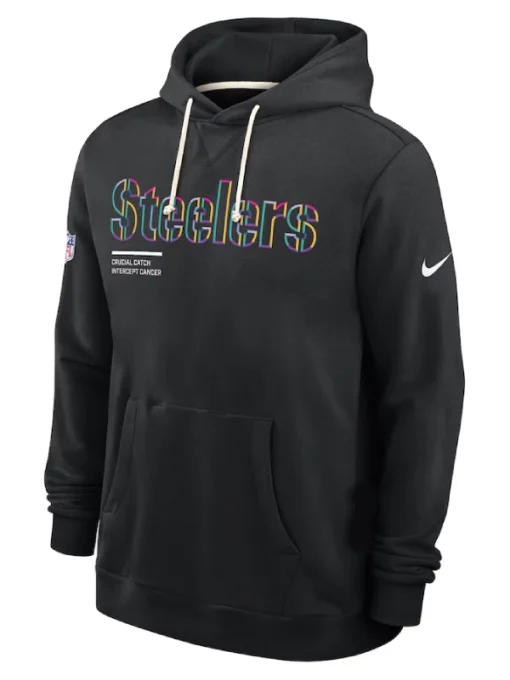 Pittsburgh Steelers Black 2025 Crucial Catch Sideline Hoodie