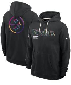 Pittsburgh Steelers Black 2025 Crucial Catch Sideline Standard Issue Dri-FIT Hoodie