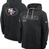 San Francisco 49ers Black 2025 Crucial Catch Sideline Standard Issue Dri-FIT Hoodie