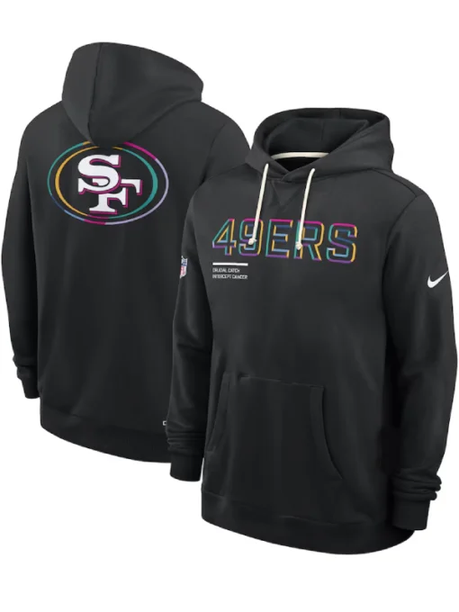 San Francisco 49ers Black 2025 Crucial Catch Sideline Standard Issue Dri-FIT Hoodie