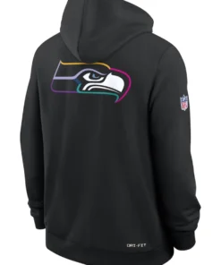 Seattle Seahawks Black 2025 Crucial Catch Sideline Dri-FIT Hoodie
