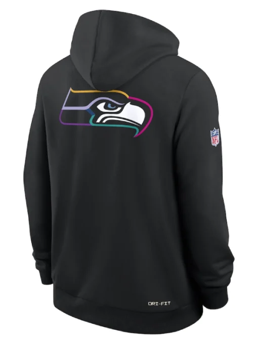 Seattle Seahawks Black 2025 Crucial Catch Sideline Dri-FIT Hoodie