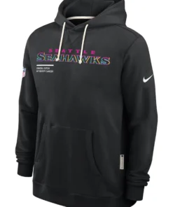Seattle Seahawks Black 2025 Crucial Catch Sideline Hoodie