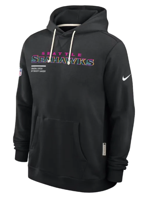Seattle Seahawks Black 2025 Crucial Catch Sideline Hoodie