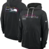Seattle Seahawks Black 2025 Crucial Catch Sideline Standard Issue Dri-FIT Hoodie