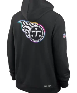 Tennessee Titans Black 2025 Crucial Catch Sideline Dri-FIT Hoodie