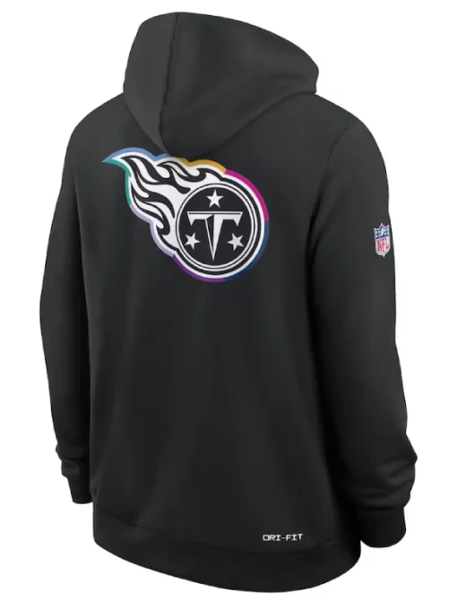 Tennessee Titans Black 2025 Crucial Catch Sideline Dri-FIT Hoodie