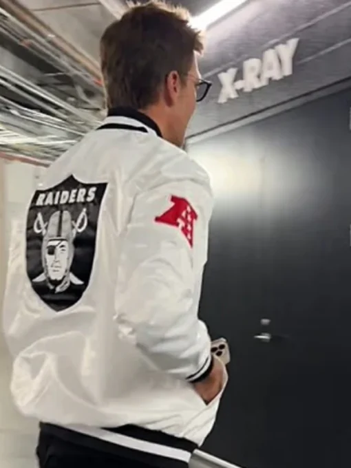 Tom Brady Las Vegas Raiders Bomber White Jacket