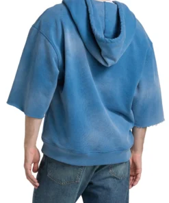 Travis Kelce Miracle Cut Off Blue Hoodie