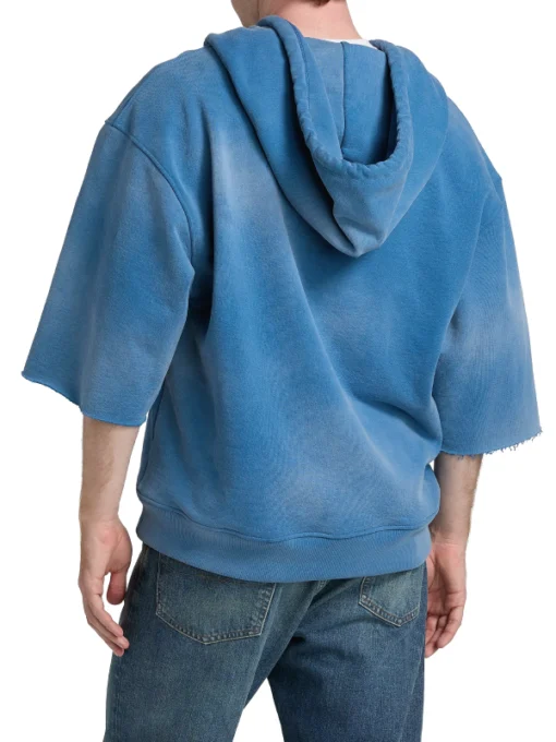 Travis Kelce Miracle Cut Off Blue Hoodie
